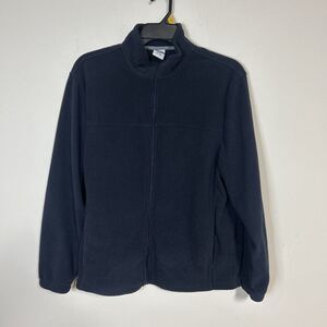 Starter Men’s Fleece Jacket Zipper Front Dark Navy Size L (42-44)
